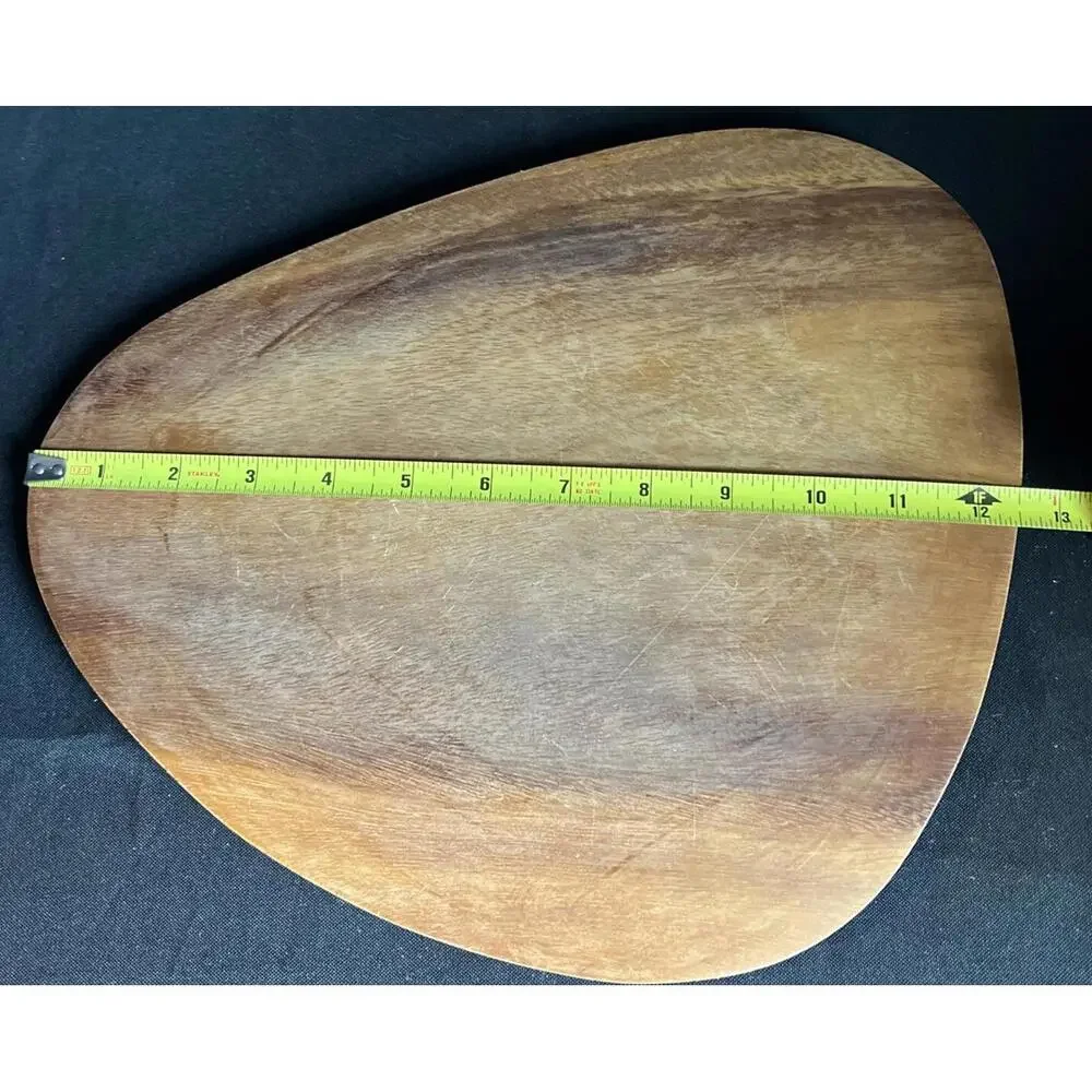 Made in Haiti Vintage“Mountain Maid” Teak Wood Wooden Cutting Board 12” x 11”